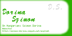 dorina szimon business card
